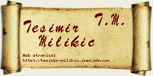 Tešimir Milikić vizit kartica
